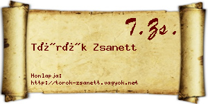 Török Zsanett névjegykártya