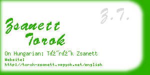 zsanett torok business card